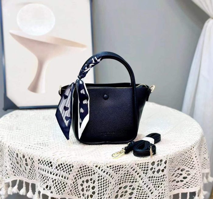 Aura Textured Top-Handle Bag with Adjustable Crossbody Strap - Image 4