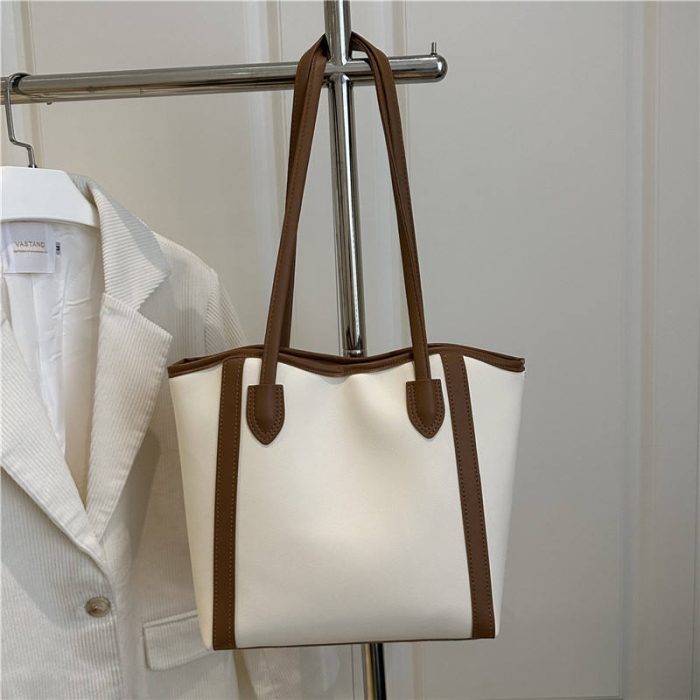 Premium Minimalist Leather Tote Bag – Elegant Daily Shoulder Bag - Image 5